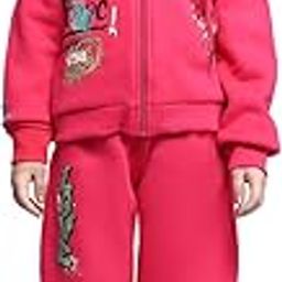 Monte Carlo Girls' Hooded Tracksuit Set | Printed Full Sleeve Winter Zipper Sweatshirt & Joggers | Warm Casual Wear for Girls-image-27