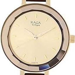 Titan Raga Viva Rose Gold Dial Women Analog Watch With Leather Strap-NS2575WL01/NT2575WL01-image-55