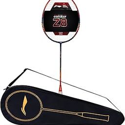Li-Ning Combat Z8 Carbon Fibre Strung Badmiton Racket with Free Full Cover (Navy/Red/Yellow, 84 Grams)-image-83