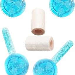 Sellzie Ice Globes, Blue Facial Tools for Home, Cooling Glass Ball Roller, Face Massager Cryo Sticks for Face & Eye Puffiness Relief - 2 Pack-picture-48