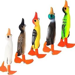 UJEAVETTE Duck Fishing Lure Swimbait Tackle 9.5cm Fishing Lures for Redfish Bass Trout White-image-73
