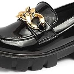 Smart Casual Chain Detailed Loafers for Women & Girls-image-70