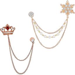 Combo of Double Layer Chain Wedding Occasion Brooch for Men (PACO1105174PR)-49