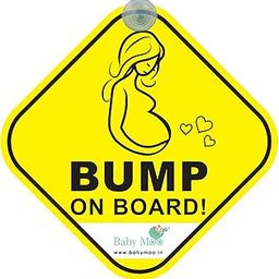 BabyMoo Mama On Board Pregnancy Safety Sign for Car with Vacuum Suction Cup Clip Yellow -Weatherproof Car Decal-Adorable Design for Maximum Attention-Enhance Road Visibility-Easy to Apply and Residue-image-39