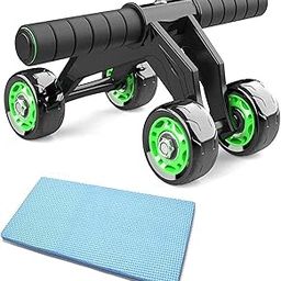 Arrowmax 4 wheel upgraded ab wheel roller for six pack abs workout at home Exerciser for Abdominal Stomach Exercise Training with Knee Mat Steel Handle for Men and Women Multicolor-27
