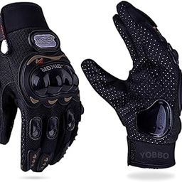 Yobbo Universal Orig Bike Riding Gloves for Men, Motorcycle Bike Racing Riding Gloves, Motorcycle Gloves (Black, L)-24