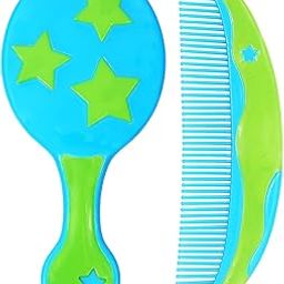 1st Step Baby Comb and Brush Set/Grooming Set with Soft Bristles (Blue)-18