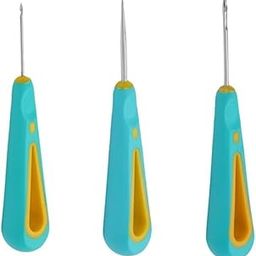 HASTHIP® 3 PCS Punch Needle Wick for Candle Making,Round Hole Candle Punch Wicking Needle Tools,Wick Tool for Silicone Molds Making Blue + Silver-image-50