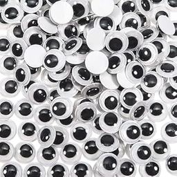 Hindie™ 7mm Funny Googly Eyes self Adhesive for handicrafts, 100 Pieces Wiggly Eyes, Googly Eyes Adhesive Large and Small, Stick on Eyes Stickers Mix, Wiggly Eyes self-Adhesive, googleeyes Craft.-picture-2