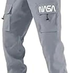 Men's Everyday Comfort Lycra Pants with Drawstring | Stretchable and Suitable for Sports and Outdoor Wear [Light Grey::NASA,-image-75