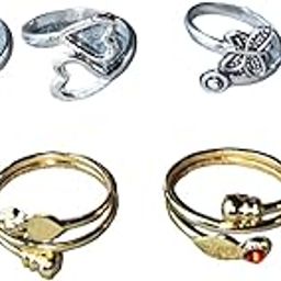 Women & Girls Metal Plated Fancy Toe Ring Adjustable Bichiya/Leg Finger Ring-Combo-4 (A_C_P_110779_Multicolor)-image-59