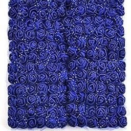 Florona Foam Rose Fake Flowers for Crafts 144 pcs 2 cm Mini Wreaths Artificial Flower Bouquet NavyBlue Color Rose Flower Wedding Scrapbooking Decoration-image-68