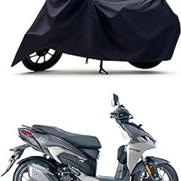RS ENGLAND - All Season Protection Bike Cover for New Hero Xoom 125 Scooty Bike Cover with Water-Resistant and Dust Proof Premium 190T Fabric_ Black-image-31