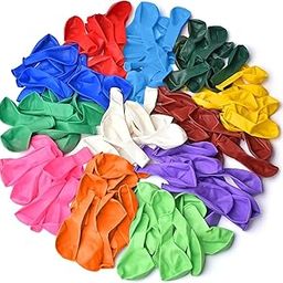 AS TOYS 100 Pcs Balloons, Multicolor Metallic Balloons for Kid's Birthday Party, Baby Shower, Anniversary. Bride to be, Christmas. Colorful Non-Toxic Party Balloons for Decorations.-image-56