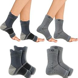 "Ecosync Open Toe Bamboo Cotton Neuropathy Compression Socks - Pain Relief, Moisture Wicking, Eco-Friendly, Unisex, Seamless Design, Combo Pack of 2 (Charcoal Trio + Speckled Grey)"-image-26