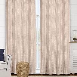 Saral Home Easy Living Saral Home Beige Cotton Abstract Set Of 2 Door Curtains (4X7 Feet), Opaque, Grommet Curtains-image-2