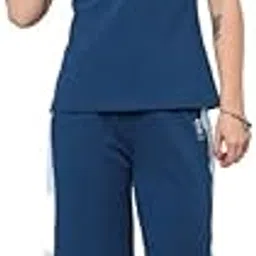 zicada Women's Workout tshirt & Pant | yoga wear | Workout Set | Co-ord Set For Girls & Womens Outfits Round neck Crop Basic Top Cropped Wide Leg pants Set Jumpsuits Tshirt Pant Co-ords Set-picture-7