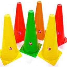 Polyethylene Agility Marker Cones for Soccer Cricket Training Sports Training Traffic Cone Dog Agility and Outdoor Agility Training (Multicolor)-picture-22