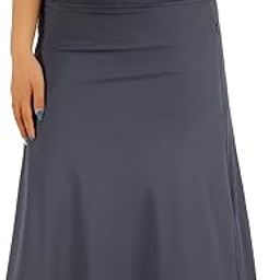 Womens Skorts Modest Knee Length Skirts Athletic Midi Active Running Skirt, Dark Grey, X-Large-image-48
