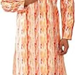 Men Silk Blend Tie-Dye Printed Kurta with white Elastic waistband Pyjama set-picture-0
