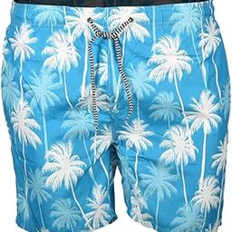 Men Fashion Printed Beach Shorts - Blue Colour-image-47