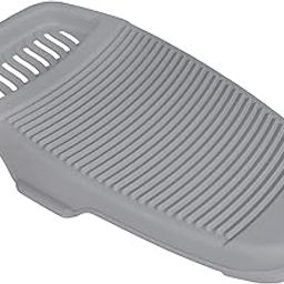 U-MAX Wash Board Anti-Skid Laundry Water Saving Washboard Scrubbing Pad for Kid Clothes Shirts Hand Towels for Home with Soap Holder (Grey, 1 PC)-image-37