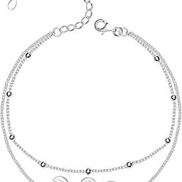 925 Sterling Silver Anklets for Women & Teen | BIS Hallmarked Beach Summer Jewelry 1 Piece Anklets-image-24