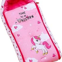 RUMPES 3-in-1 Baby Bed, Sleeping Bag & Carry Nest – Portable Cotton Bassinet for Newborns & Infants, Unisex Baby Bedding for Travel & Home, Soft & Breathable, 0M+ (P-New Pink Unicorn SLP)-image-19