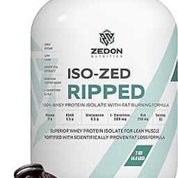 Zedon Nutrition 100% Isolate Whey ISO-ZED Ripped Whey Protein Isolate (Cookies and Cream, 2 KG)-image-43