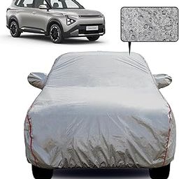 Slamio Car Cover for Kia Carens Clavis 2025 Model | Waterproof, Dustproof, UV Resistant | All-Weather Protection with Mirror Pockets | Custom Fit, Triple Stitch (Metallic Silver)-image-50