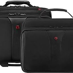 Patriot 17 Inch 2-Piece Business Wheeled Laptop Briefcase, Padded Laptop Compartment with Matching 15.4 Inch Laptop Case in Black (25 Litre)-Blend of Style & Function, Swiss Designed, 600662-picture-16