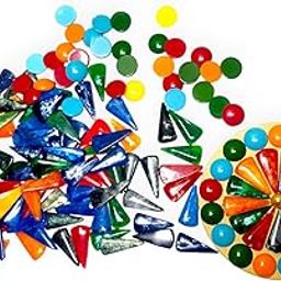 ZAM Crafts Resin Tiles 150 Pieces Petal Mosaic Tiles, Mixed Color Mosaic Resin Pieces, Flower Leaves-image-18