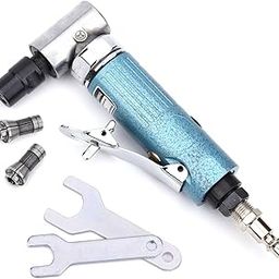 Gedu High Quality Compressed Air Rod Grinder Straight Grinder, 25000 R.P.M, with 1/4 Inch and 1/8 Inch Collets, Angled-image-27
