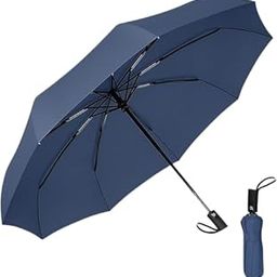 Portable Auto Travel Umbrella - Windproof for Rain, Strong for Wind, Auto Open/Close Button, Perfect Car Umbrella for Men & Women-41