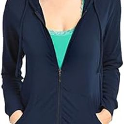 Hoodie for Women Solid Hooded Sweatshirt Zipper Sweater-image-8