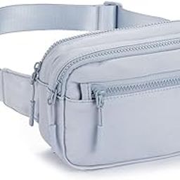 Telena Fanny Packs for Women Men Fashionable Cross Body Fanny Pack Belt Bag for Women with Adjustable Straps, 1-grey Blue, One Size-image-50