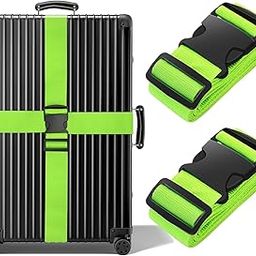 Jashgop Luggage Straps for Suitcases 2 Pack, Luggage Strap for Travel Suitcase & Bag Closure and for Easy Identification, Travel Accessories for Safety & Convenience.(Multicolor)-image-30