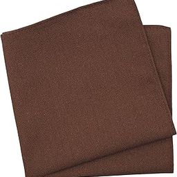 Solid Pocket Square for Men, Cotton and Linen Blend-4