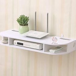 SS ARTS Engineered Wood Engineered Wood Floating TV Stand Wall Mounted Media Console Entertainment Storage Shelf (White)-image-3