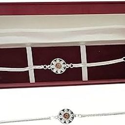 Silver Rakhi for Brother silver rakhi bracelet for brothers Rakhi for brother Silver Rakhi For Brother And Bhabhi Pure Silver Rakhi Silver Rakhis Silver Rakhi Set For Unisex Adult-image-33