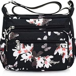 Crossbody Bag for Women Nylon Waterproof Shoulder Purse Messenger Bag Lightweight Multi Pocketbooks-54