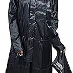 Women's Solid Rain Coat/Overcoat with Hoods and Side Pockets, 100% Waterproof Raincoat for Women, Size-XXL, Color-Black-picture-28