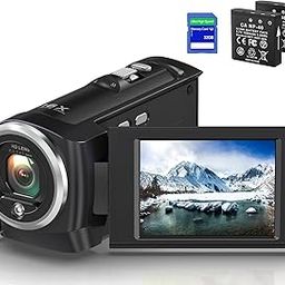 JAUAMAP Video Camera Camcorder, Qhd 2.7K Camcorder 50Mp 16X Digital Video Camera For Youtube, 2.8'' 270 Degree Rotation Screen Video Recorder Vlogging Camera With 32Gb Card And Two Batteries,Black-29