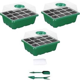 MERISHOPP Seedling Starting Tray Sprouting Container for Wheatgrass Balconies Terraces 3Pcs|Home & Garden-image-81