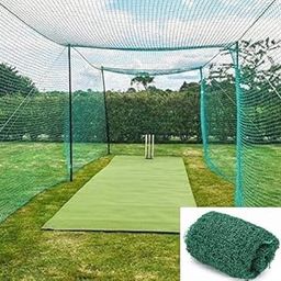 Sports Nets Cricket Batting Practice Net Cage Regular Training Netting for Outdoor Backyard Ground Sports (1.5mm Thickness) (Green, 50Ft. X 10 Ft.)-picture-12
