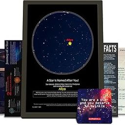 exciting Lives - Framed Name a Star - Personalised Gift for Loved Ones, Girlfriend, Boyfriend For Birthday, Anniversary, Gift for Wife, Father, Brother, Sister, Husband, Boyfriend - 8.3 x 11.7 inches-image-29
