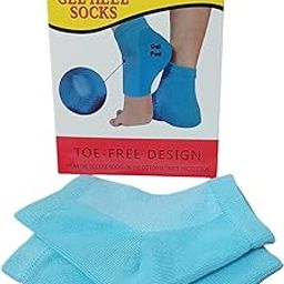 Silicone Gel Heel Socks for Dry & Cracked Heel Cushion Support, Foot Care, Heel Protection, Heel Repair Pad, Swelling & Pain Relief for Men and Women - Free Size 1 Pair (Only Ankle)-image-83