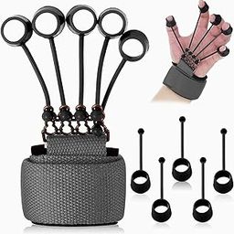 CAGVIZO Finger Exerciser | Hand Strengthener Expert Grip Strength Training Hand Yoga Equipment Finger Resistance Band Climbing Hand Strengthener Guitar Finger Stretcher Finger Extensor Strengthener.-image-5