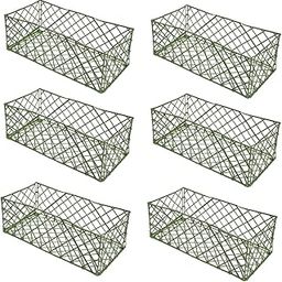Hohopeti Floral Mud Rack Holder Square Cage Flower Holder Flower Soil Frame Plastic Mesh Easy to Carry Design-image-17