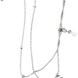 La Belleza Sleek Silver Color Charm Anklet | Payal for Woman and Girls-image-38